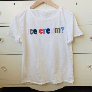 J Crew Ice Cream Vintage Cotton Tshirt 